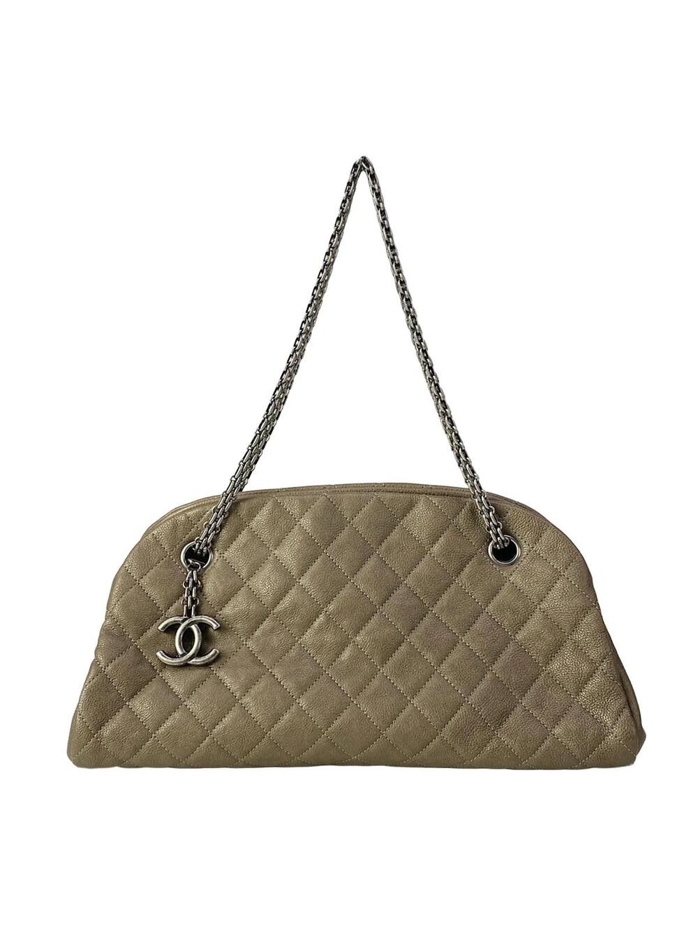 Chanel Mademoiselle Bowling Bag Khaki #293231C22B